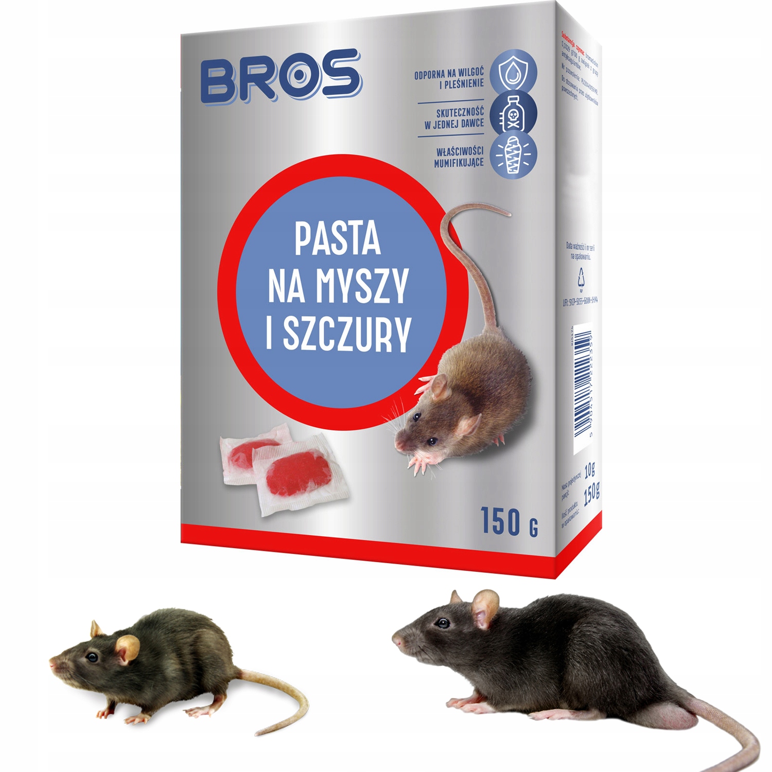 BROS PASTA TRUTKA NA MYSZY SZCZURY GRYZONIE 150g