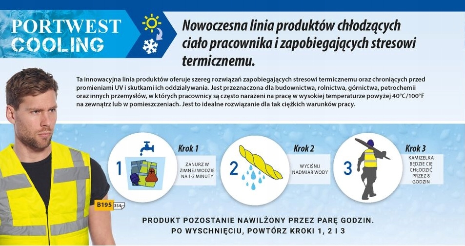 Rękawy CHŁODZĄCE COOLING SYSTEM- ulga na UPAŁY Rękaw długi rękaw
