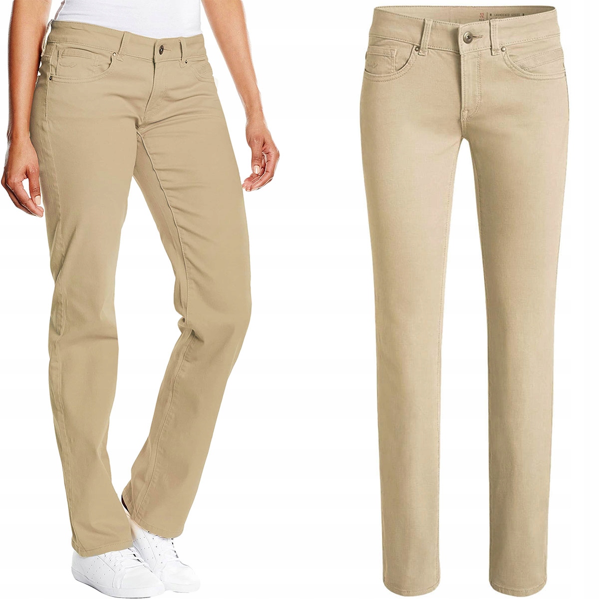 

Esprit Proste Beżowe Spodnie Jeansy Regular L 40