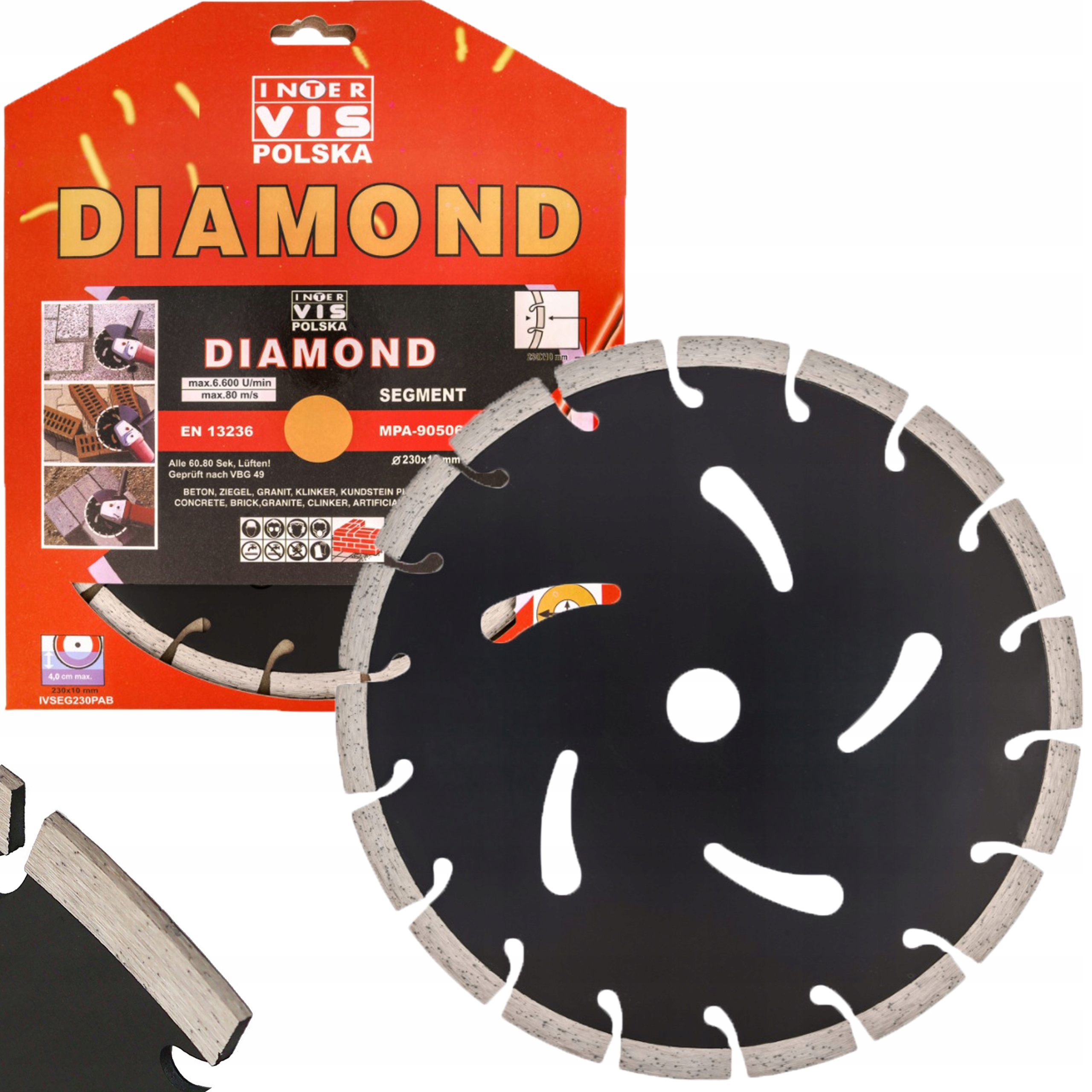 

Tarcza Diamentowa Segmentowa 230MM Betonu Kostki