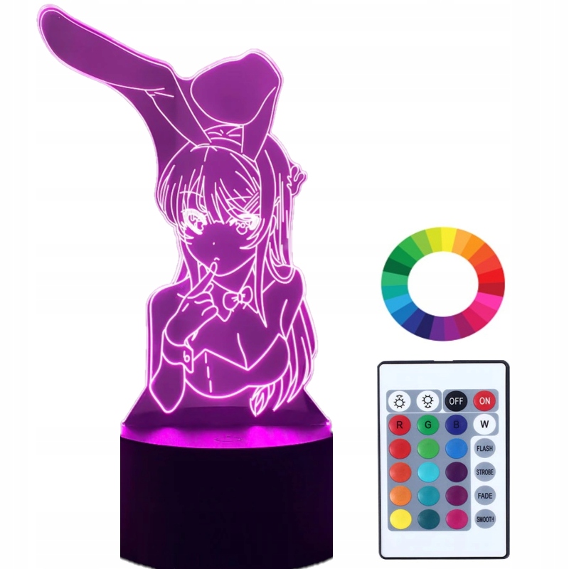 

Lampka Nocna z Imieniem 3D Led Grawer Anime