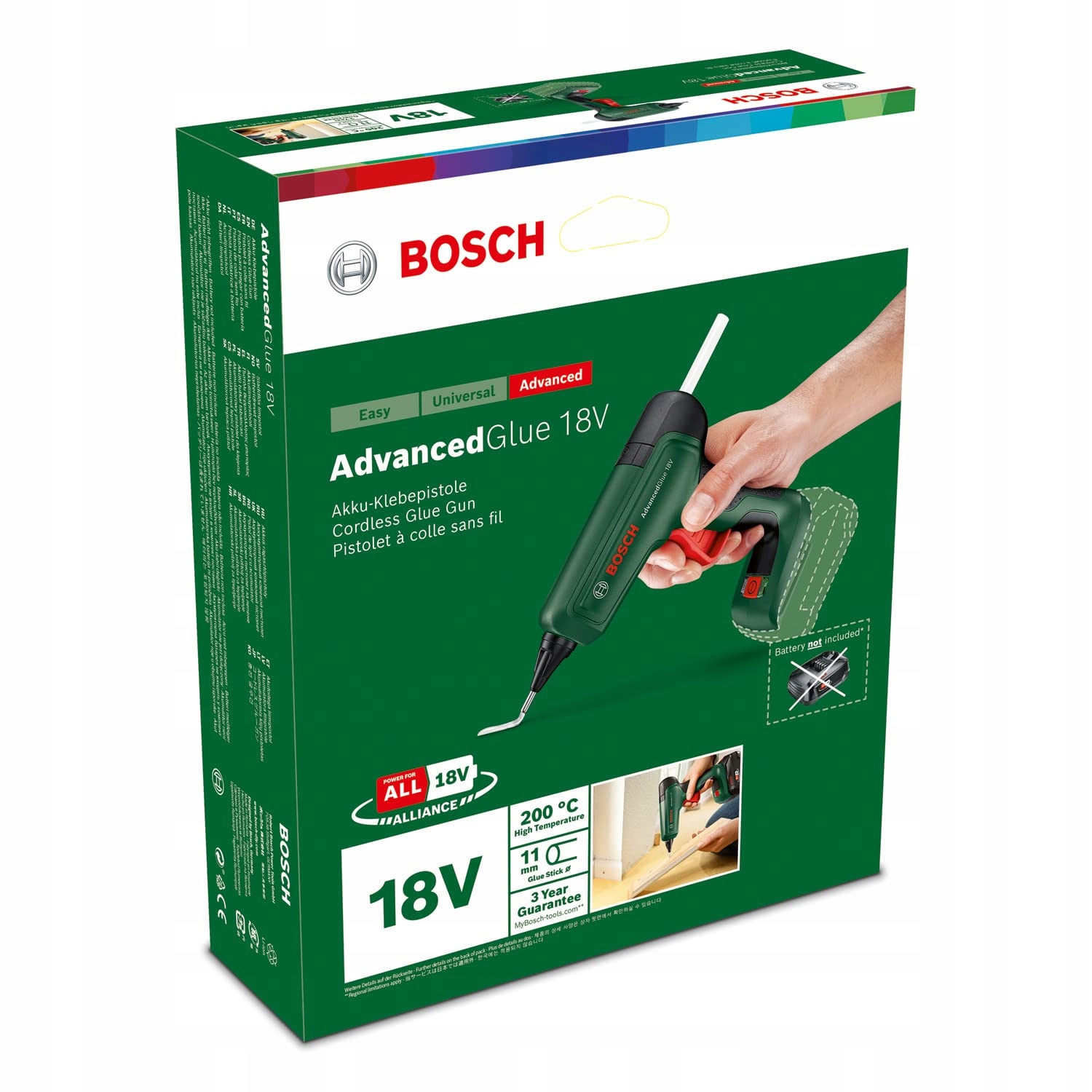 Bosch Advancedglue 18 V Pistolet na Klej, Zasilanie akumulatorowe
