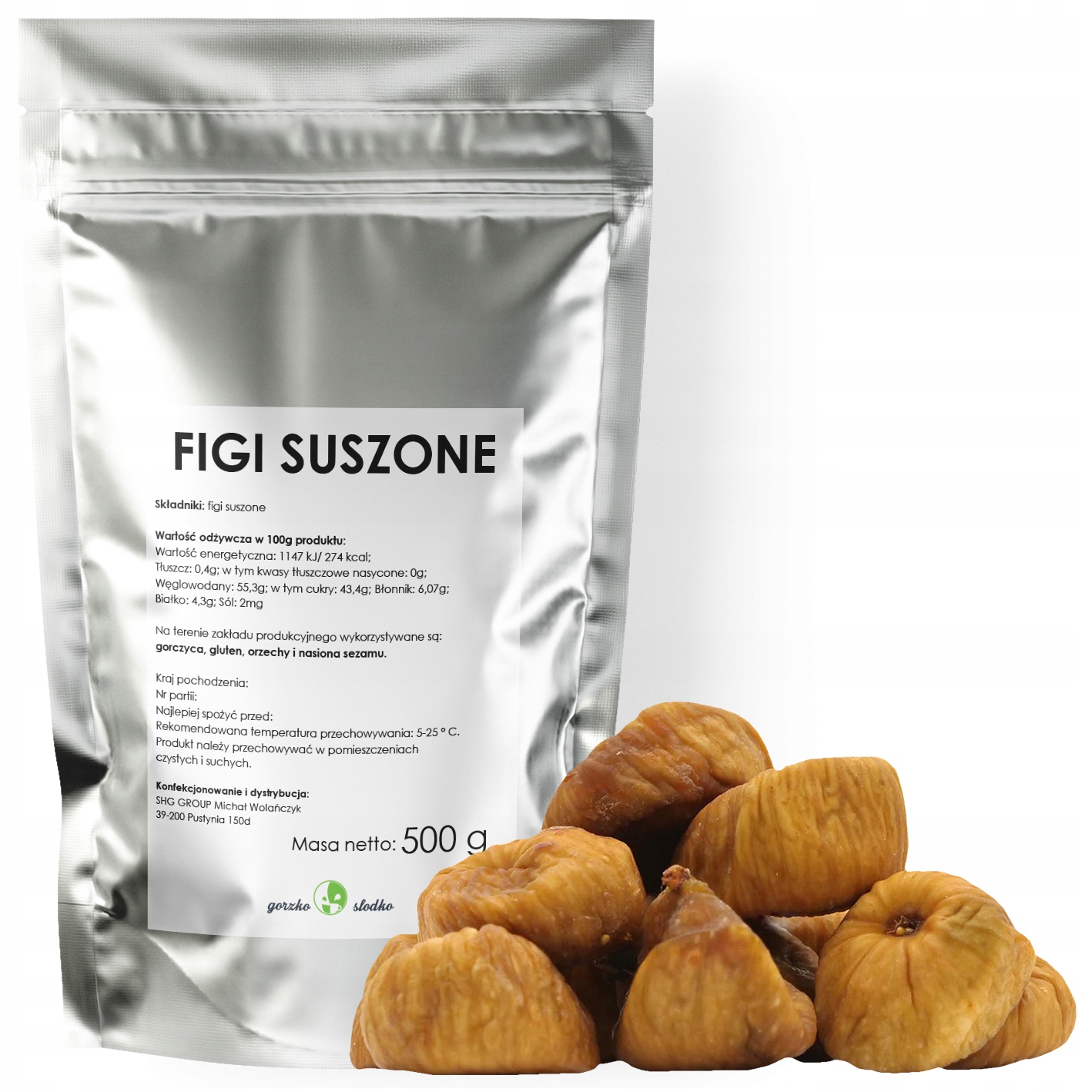 FIGI SUSZONE naturalne słodkie 500g Waga 500 g