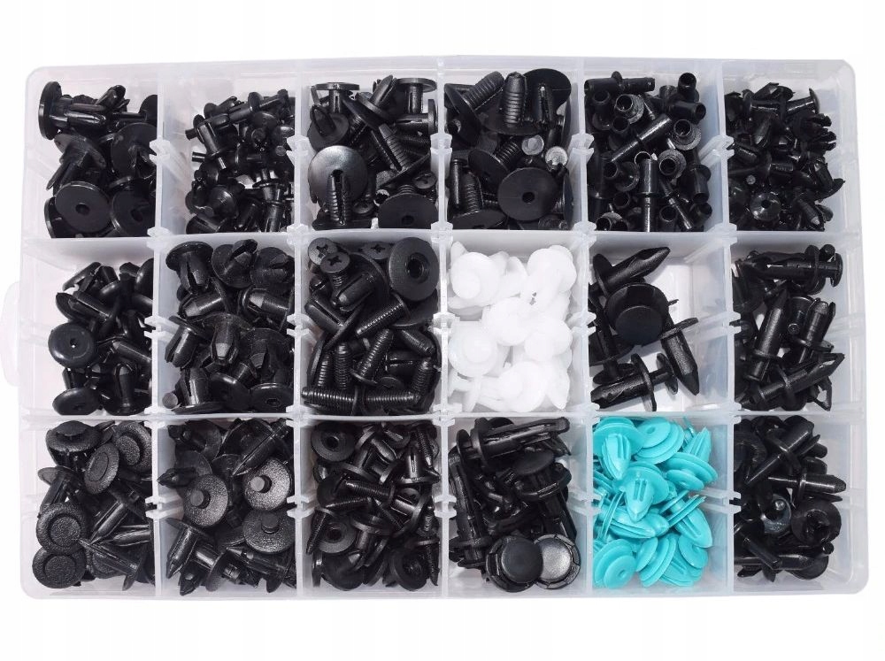 Zestaw spinek klipsow kolkow 456 szt samochodowych Part number HE456