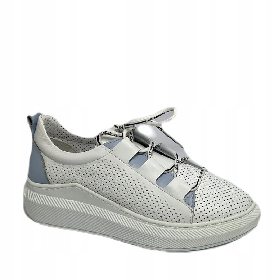 Dámské polobotky Boccato 375.607.041 Bílo Modré 36, Bílá