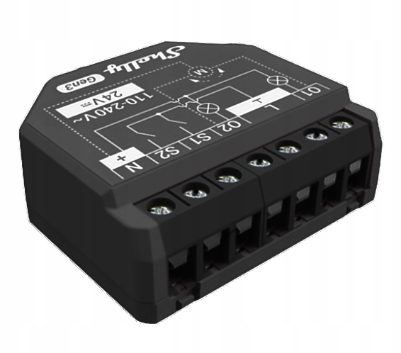 Shelly 2PM Gen3 sterownik rolet przekaźnik 2 kanałowy z pomiarem mocy Wifi