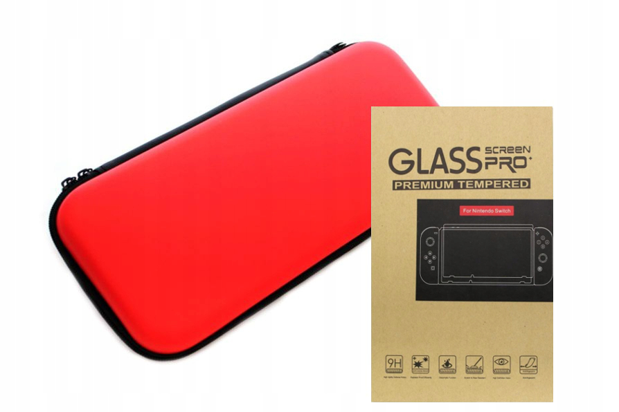 

Zestaw pokrowiec szkło na Nintendo Switch [czer]