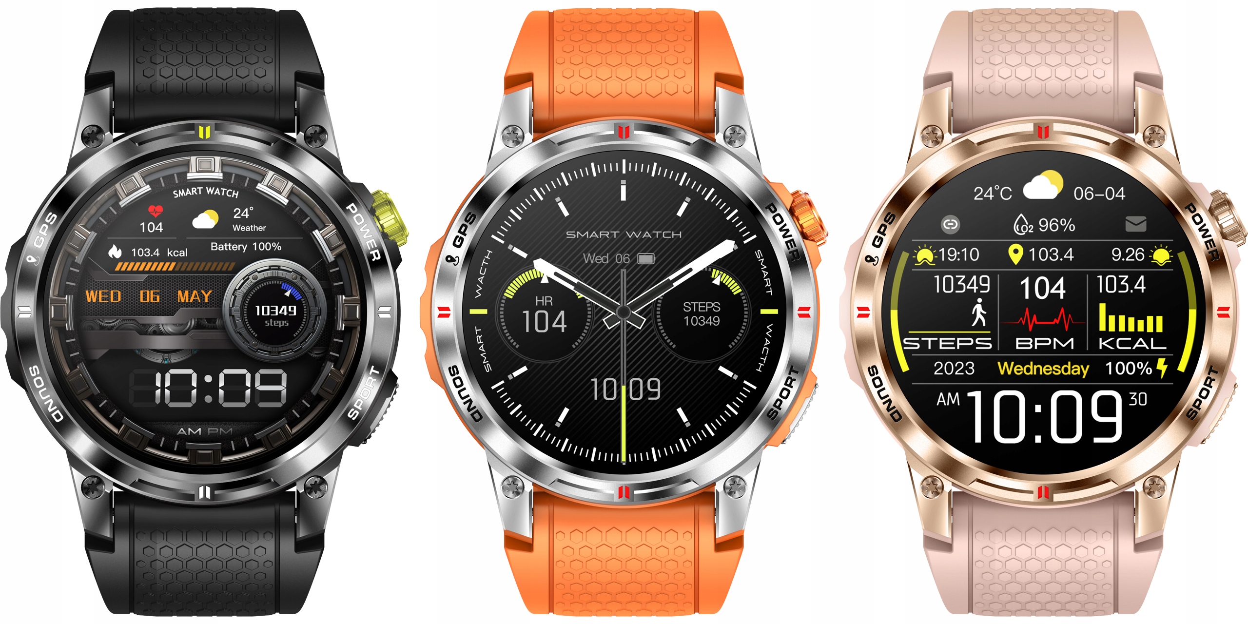 SMARTWATCH Z GPS POLSKIE MENU WODOODPORNY IP68 AMOLED 400mAh ROZMOWY SPORT Szerokość paska 22 mm