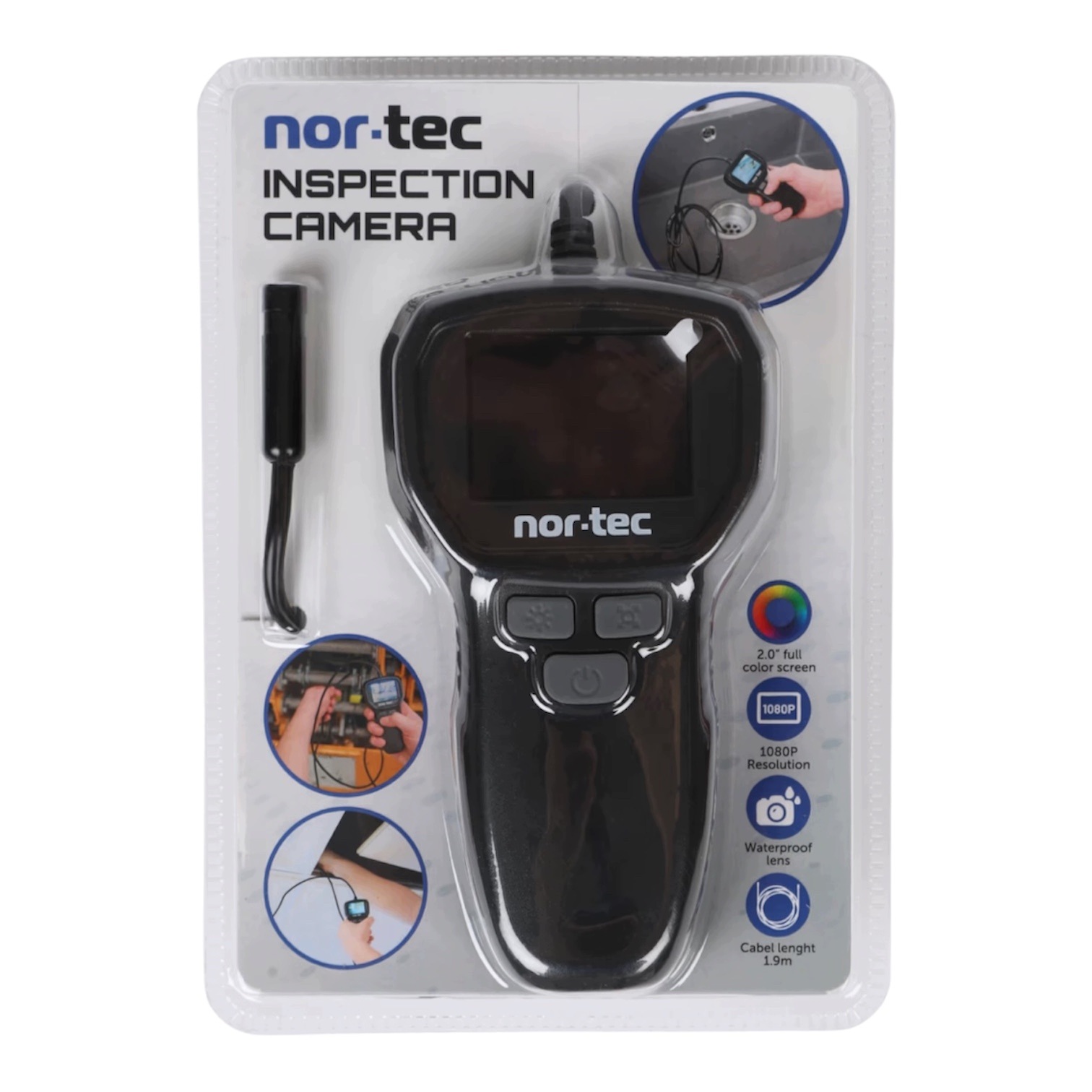 Kamera inspekcyjna nor-tec 1080P 2” full color 1,9m