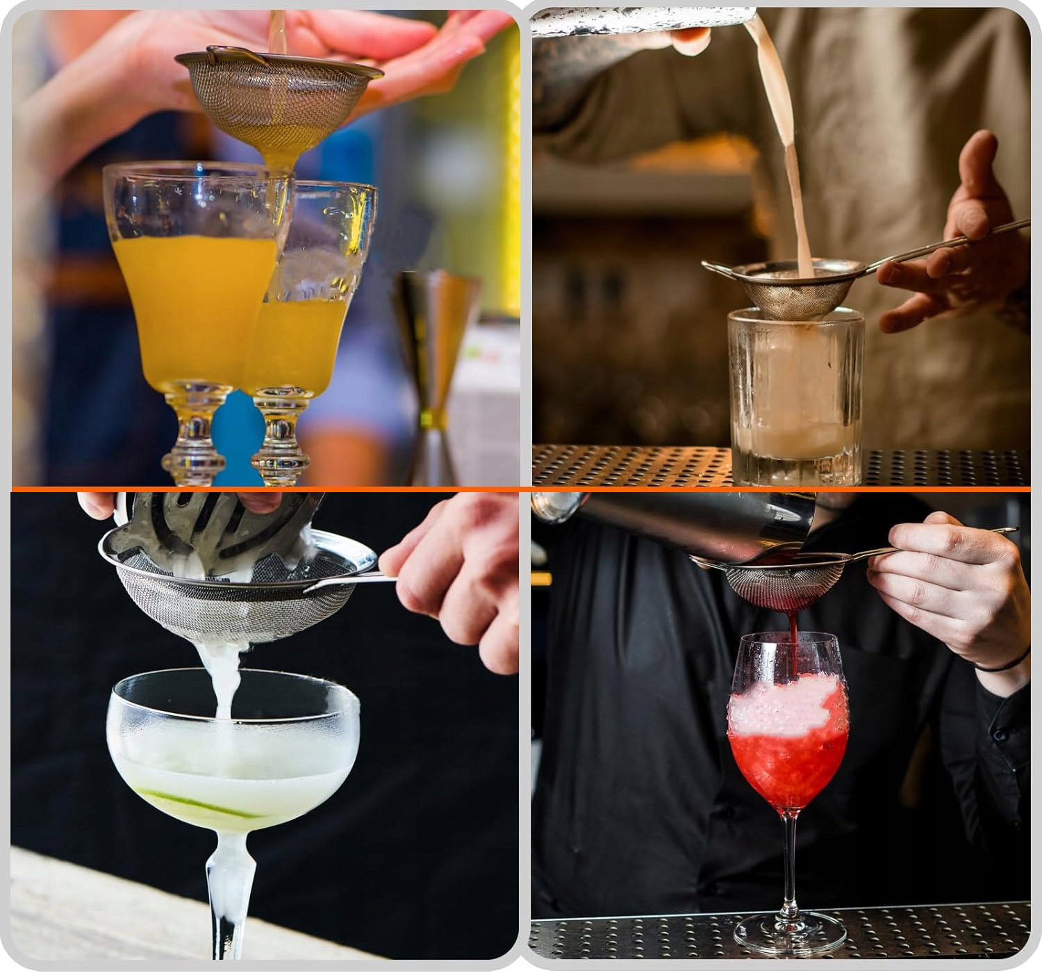 Zestaw stalowych sitek durszlak maly cedzak Sitko o drobnych oczkach Średnica 100 mm