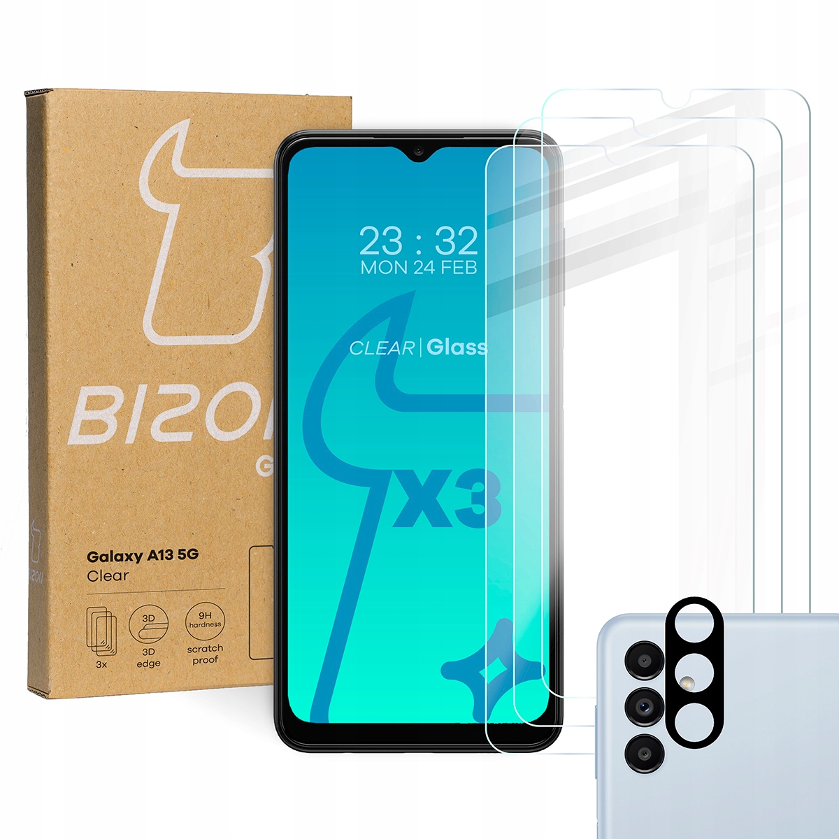 

Szkło hartowane Bizon do Galaxy A13 na aparat