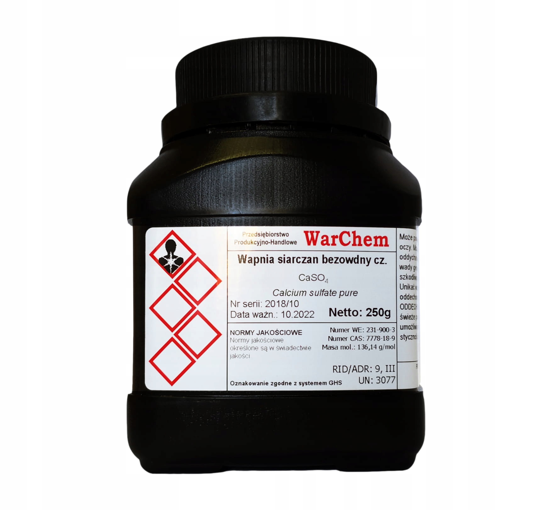 

Siarczan Wapnia bezwodny czysty 250g