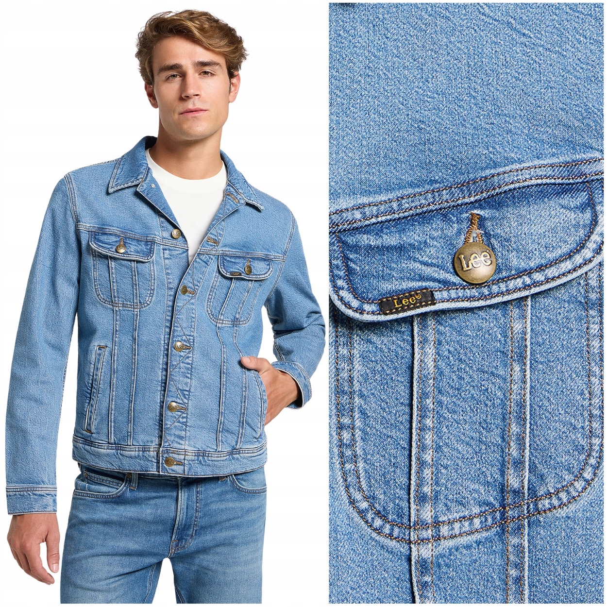 Lee Rider Jacket Waterfalls DžINS klasická pánská katana džínová bunda XL