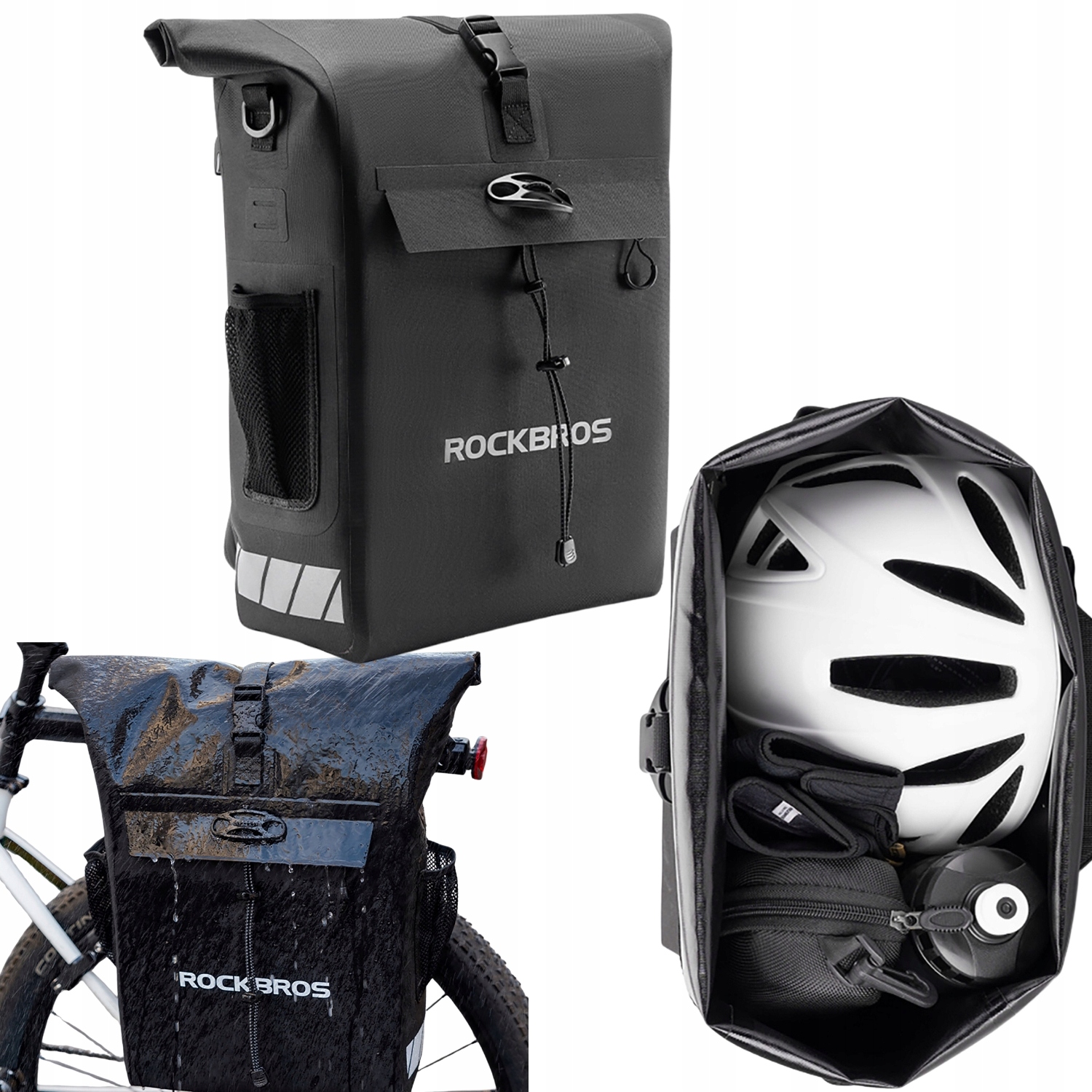 Sakwa Rowerowa Na Bagażnik Torba Rowerowa Plecak Wodoodporna Duża Rockbros
