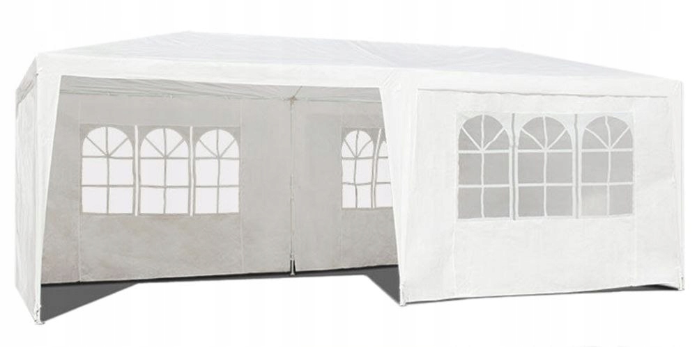 Obchodný záhradný pavilón 3x6 m 6 stien biely MultiGarden MultiGar