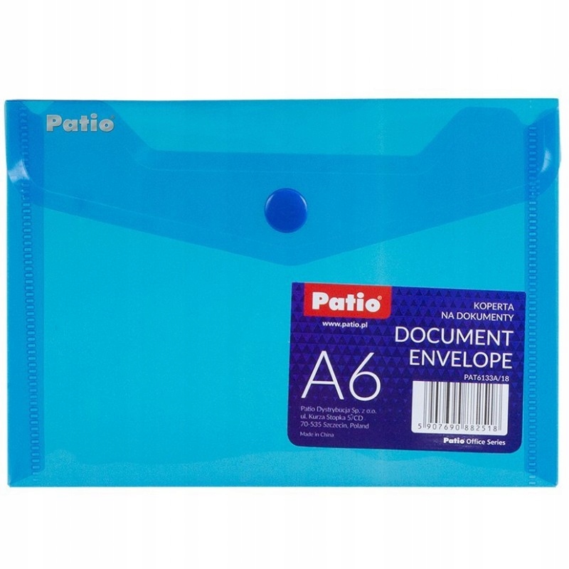

Koperta Na Dokumenty A6 Patio PAT6133A/18 Niebiesk