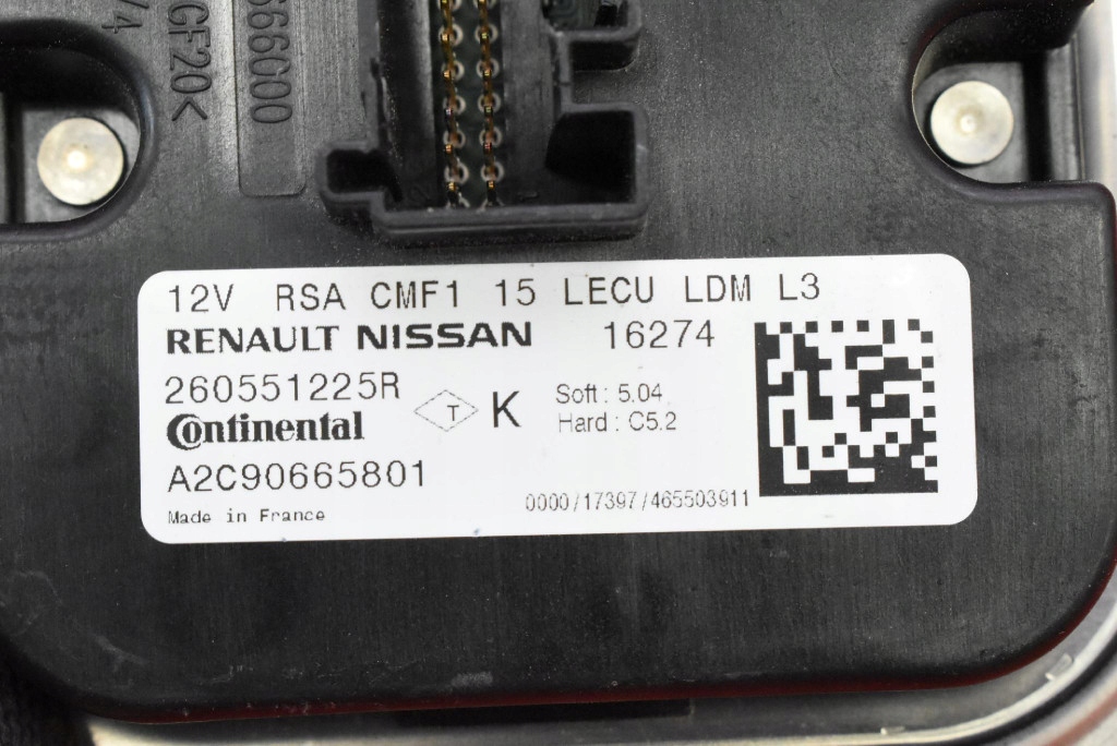 control unit module LED left 260551225R RENAULT TALISMAN 1 and 12-20