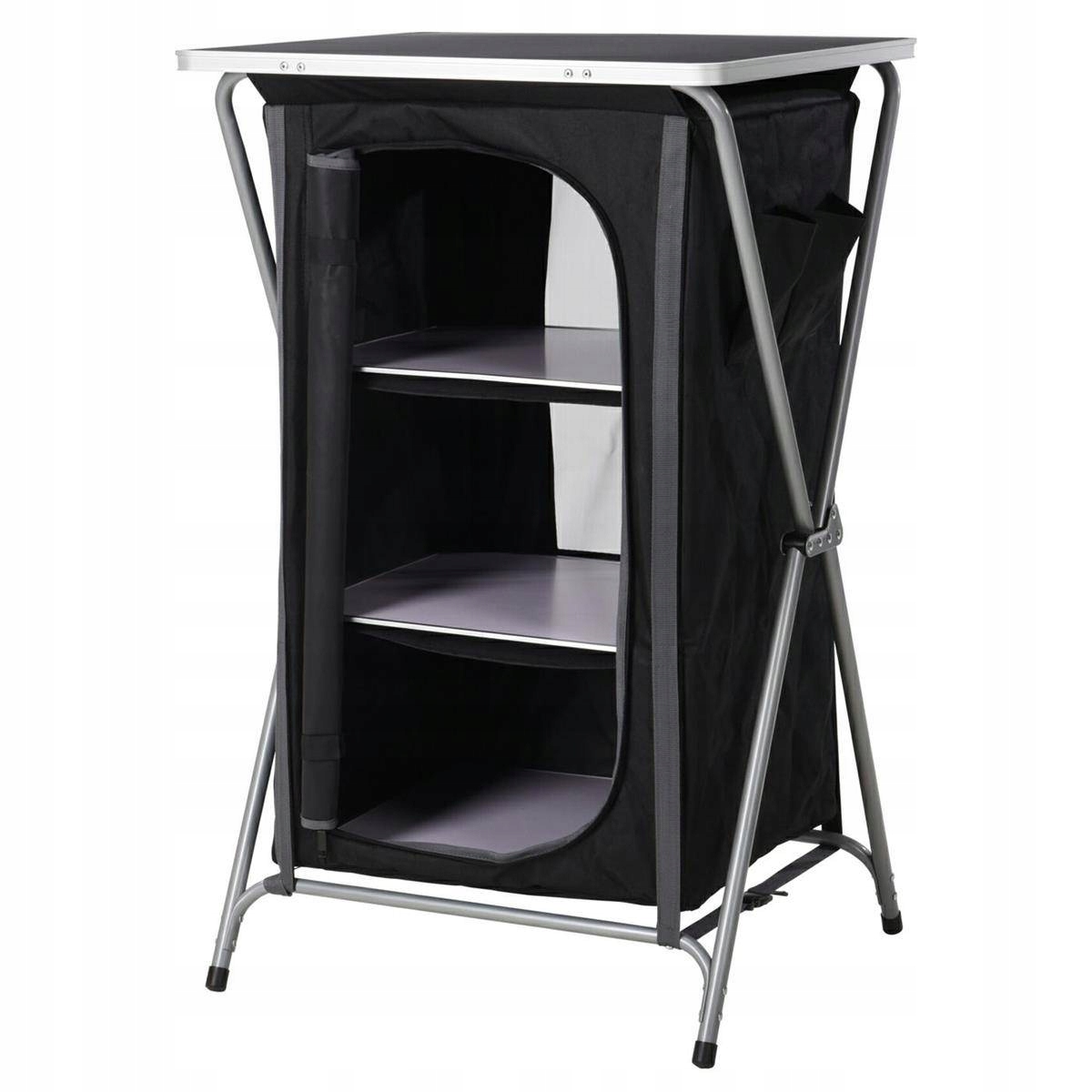 Szafka turystyczna kuchenna Składana 97cm 3 Poziomy Półki Blat kuchenny