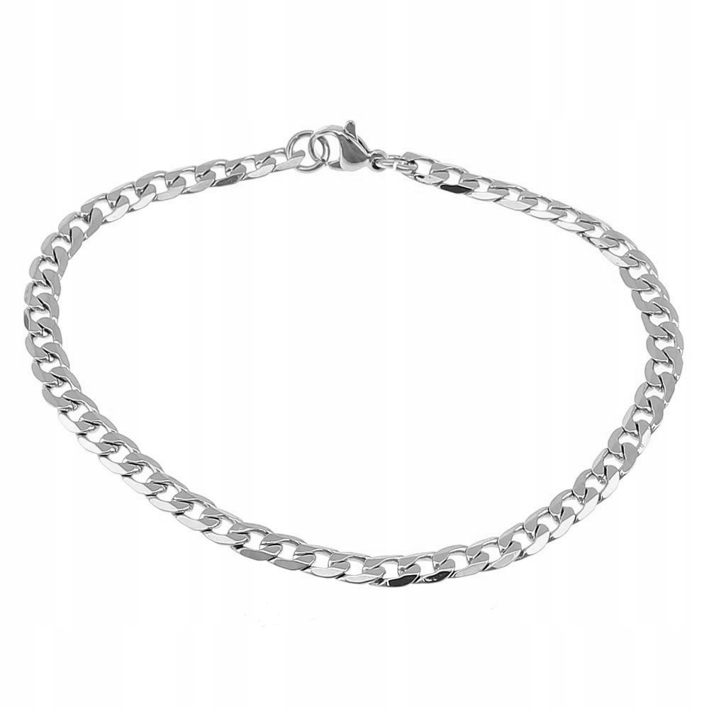 

Srebrna Bransoletka Pancerka 3MM Stal Chirurg 316L