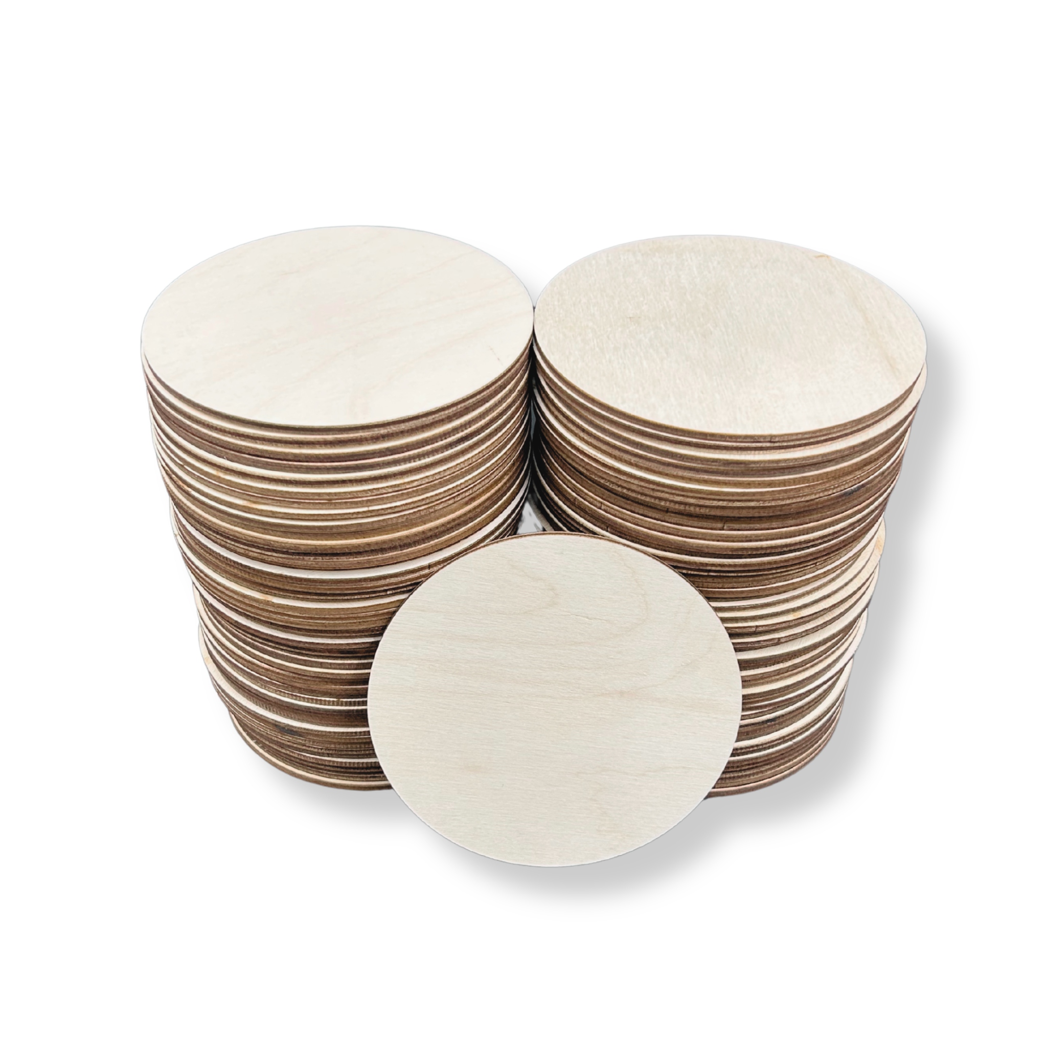 Dřevěná kolečka 11 cm na zdobení 50 ks přírodní překližky