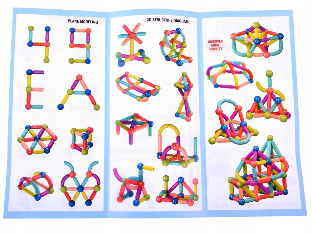 KLOCKI MAGNETYCZNE EDUKACYJNE MAGNETIC STICKS Rodzaj zestaw