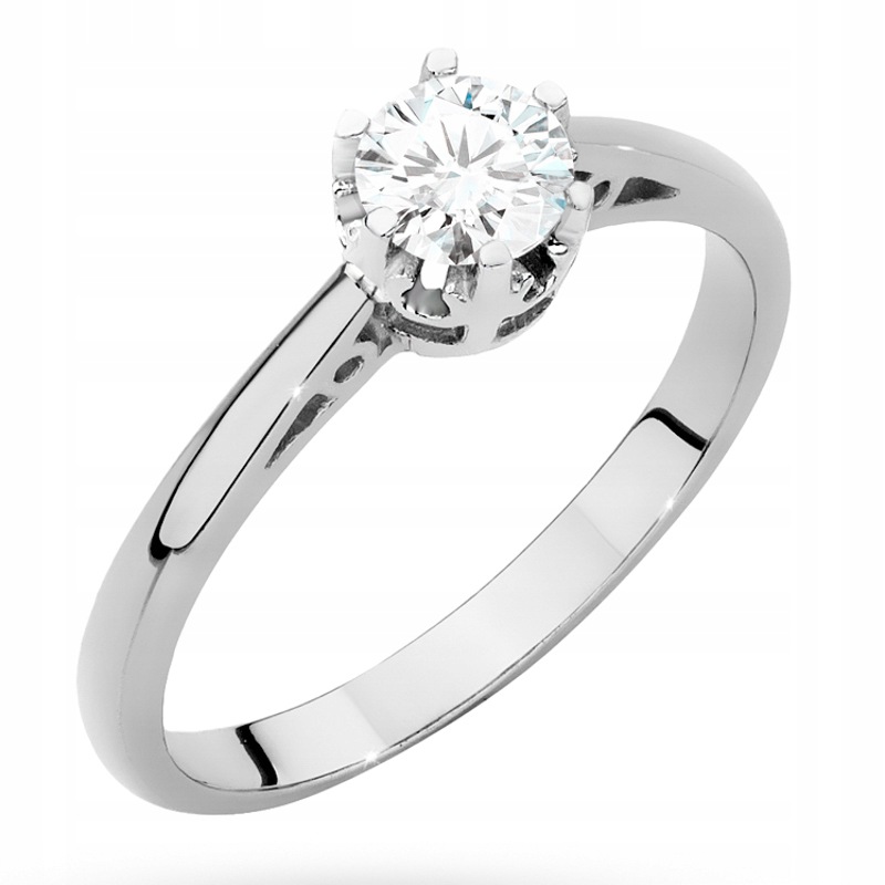 Zlatý Prstýnek pr. 585 14k s laboratorním diamantem 1,00ct Gravírování