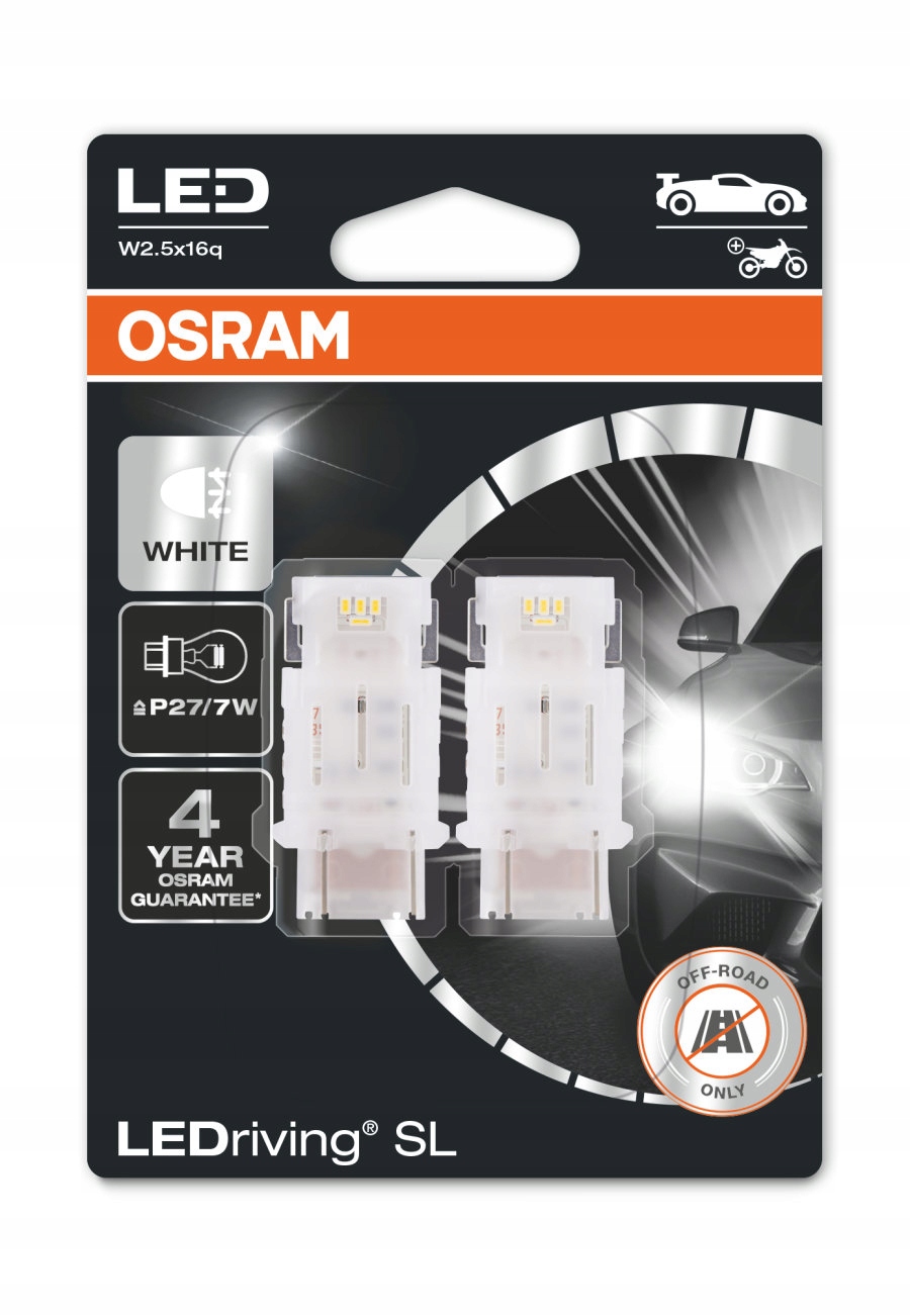 

Osram 3157DWP-02B Żarówki P27/7W 12V 6000K Białe