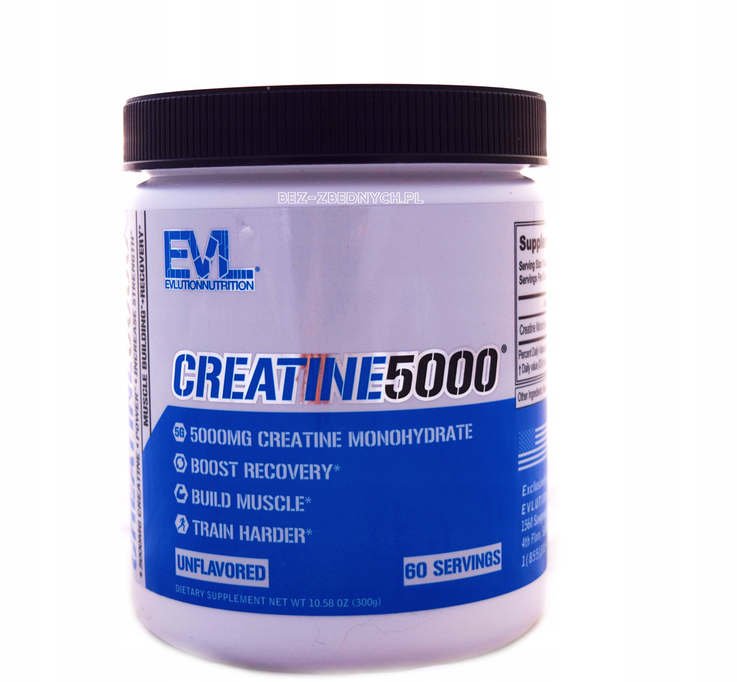 Evl Evlution Creatine 5000 300g Monohydrát Ultra Čistý Veganský Builder Svalové Hmoty