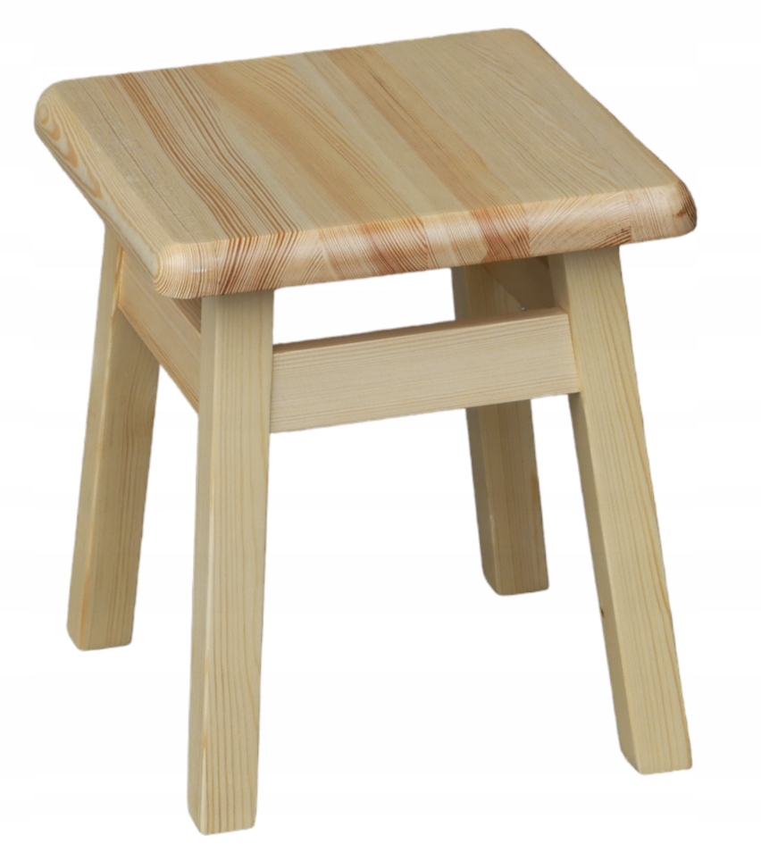 TABORECIK DREWNIANY taboret kwadrat proste nogi