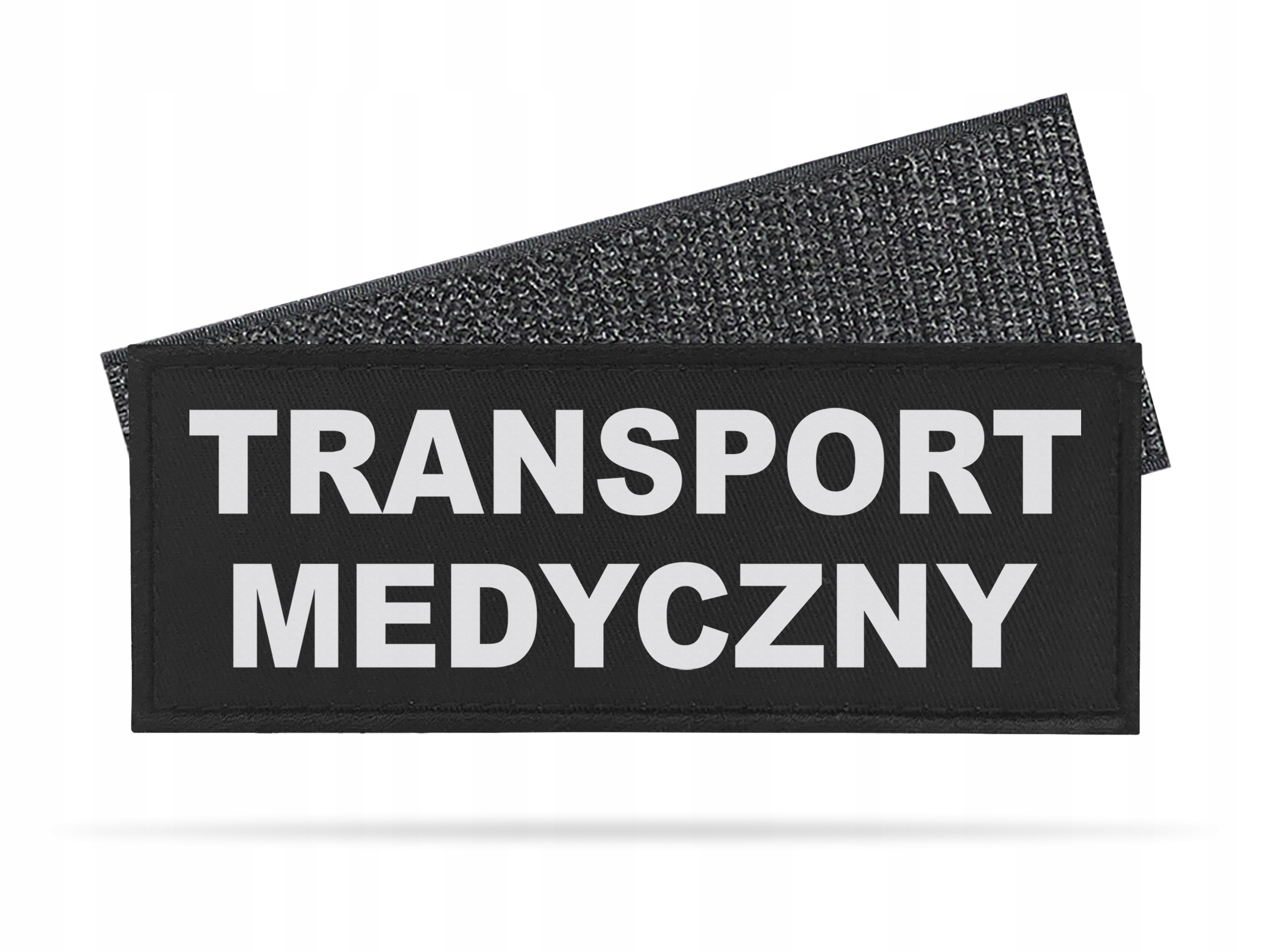 

Czarna Naszywka Rzep Transport Medyczny Odblask