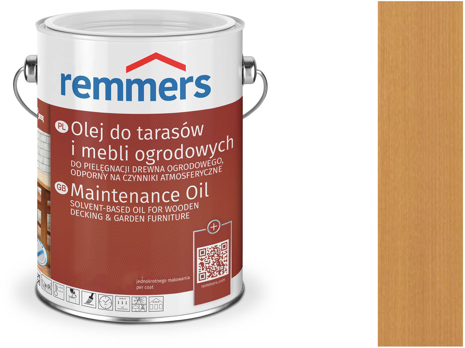 

Remmers Pflege-ol olej drewna tarasu Dąb Jas 100ml
