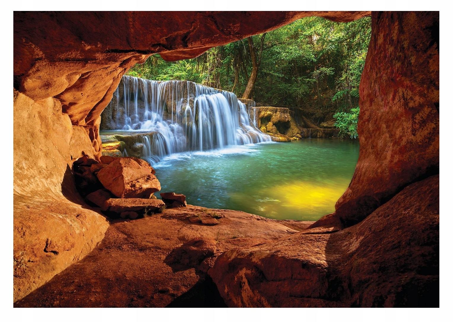 Fototapeta Vodopád 3D Jaksinia Kaňon Jezero Tapeta Na Zeď 368x254