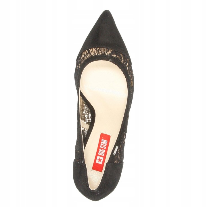 SZPILKI BIG STAR U274218 CZARNE KORONKA R38 Długość wkładki 24.5 cm