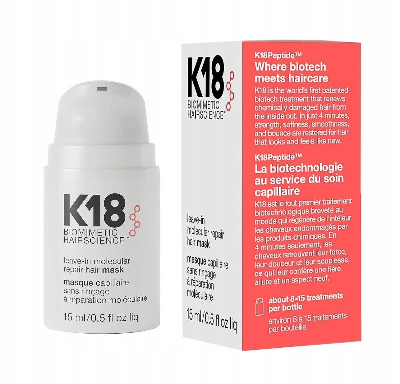 K18 Leave-In Molecular Repair Hair Maska naprawcza do włosów 15 ml