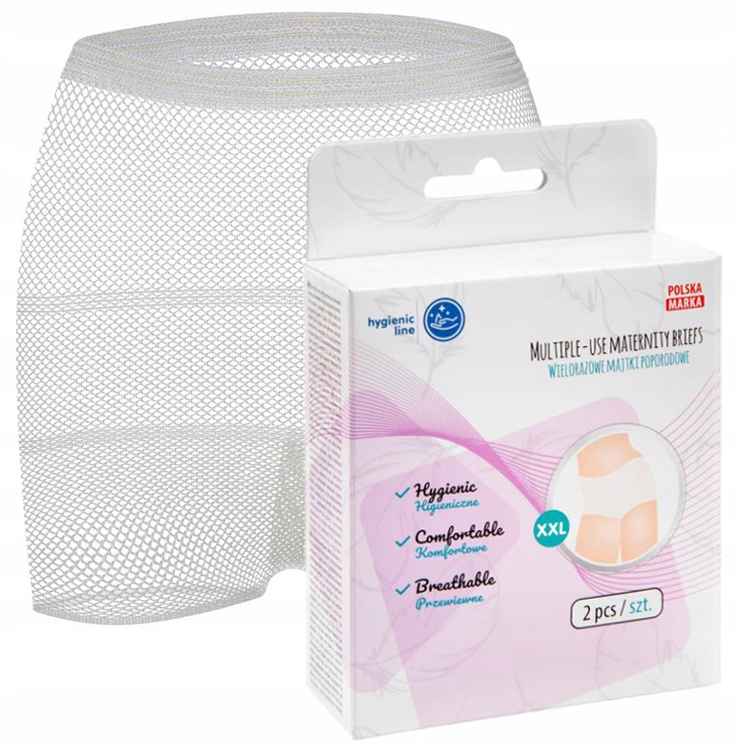 AKUKU WIELORAZOWE MAJTKI POPORODOWE SIATKA 2sztXXL