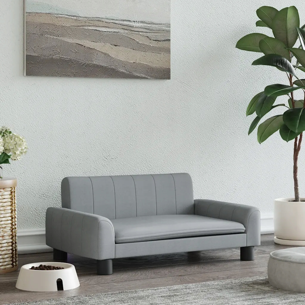 vidaXL Pelíšek pro psy světle šedý 70 x 45 x 30 cm textil