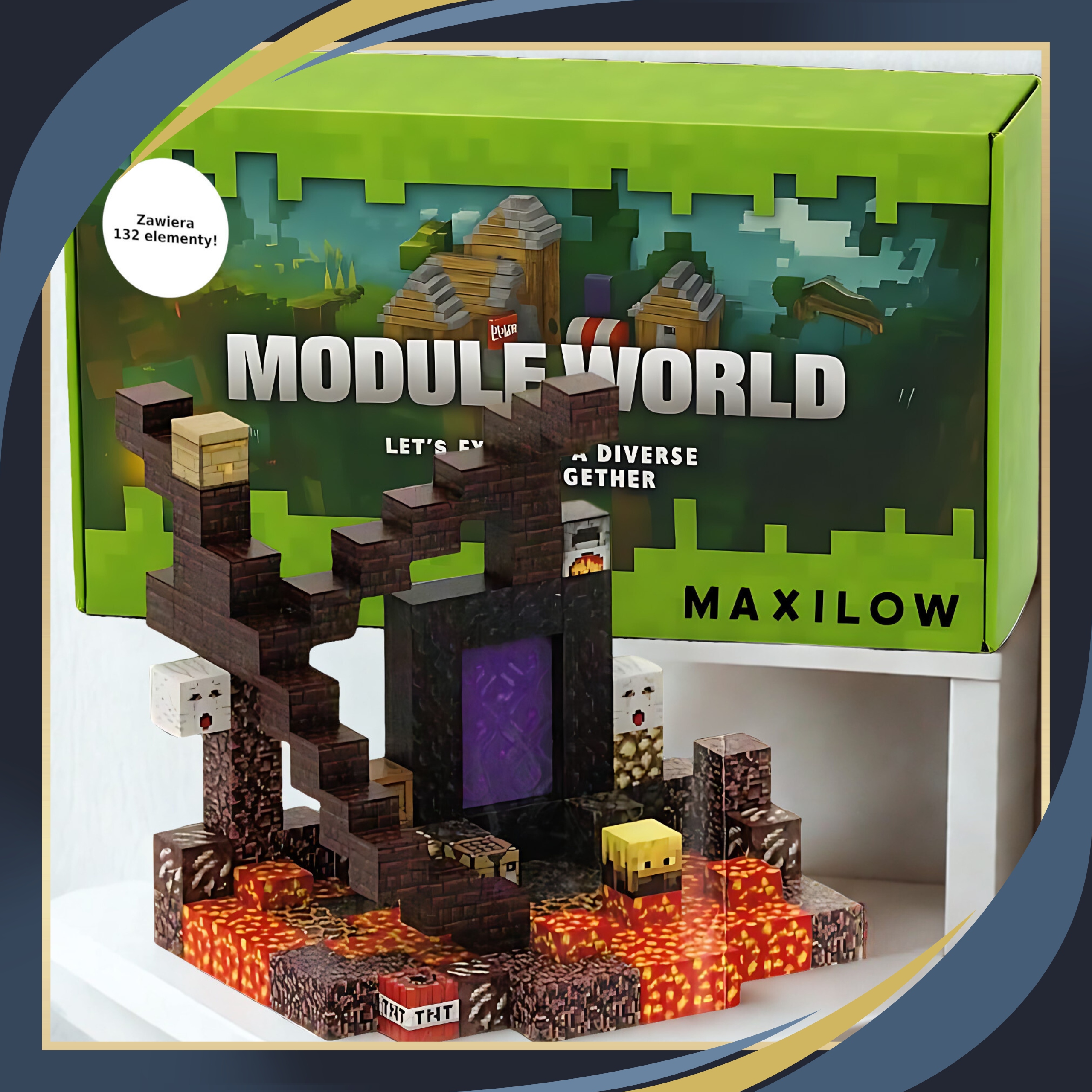 MAGNETINIAI KALADĖLIAI – konstruktoriaus dovana vaikams, 264 detalės, 8 figūrėlės, detalių skaičius: 272