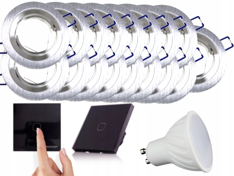 Sada světel Halogen Led 17x Vypínač Žárovky