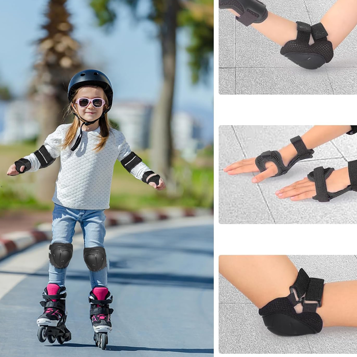 OCHRANIACZE NA ROLKI ROWER KOLANA ŁOKCIE DLA DZIECI NA ROWERZE Marka Bedee