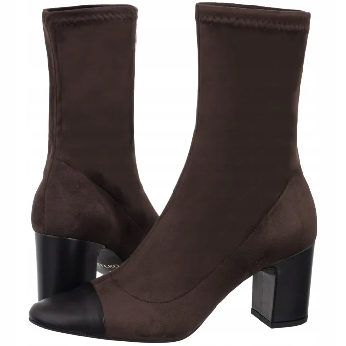 Boty Kotníkové Boty na Podpatku Ryłko Hnědé I7VG9_T1 _2RH Brown