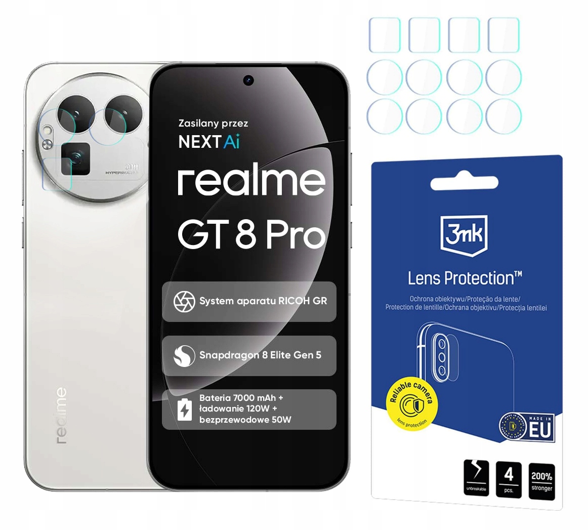 3MK Sklo na objektiv Lens pro Realme GT8 Pro 4ks