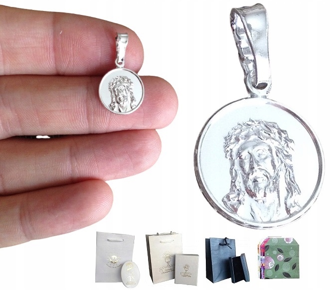 Medalik srebrny do łańcuszka Zawieszka (Jezus)