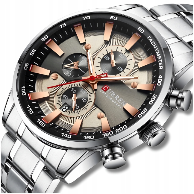 Pánské Hodinky Curren Klasický Elegantní Chronograf Datumovka 6 Barev