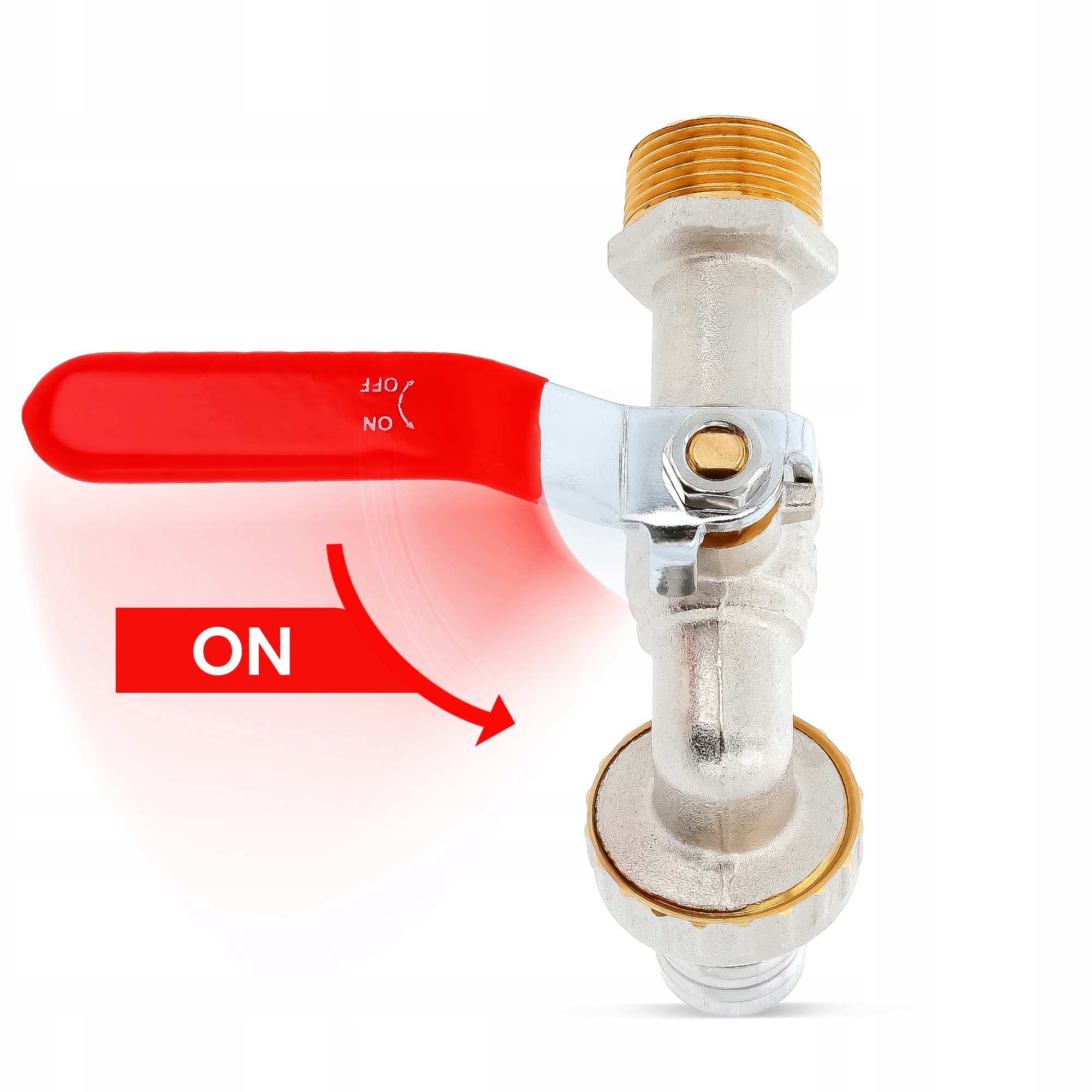 ZAWÓR CZERPALNY KRAN KULOWY DŁAWIK 3/4 x 1'' GZ PRZYŁĄCZE WĄŻ OGRODOWY WODY Stan opakowania oryginalne