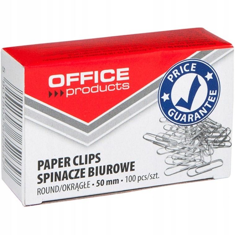 

Spinacze Biurowe Okrągłe 50 MM (100), Srebrny