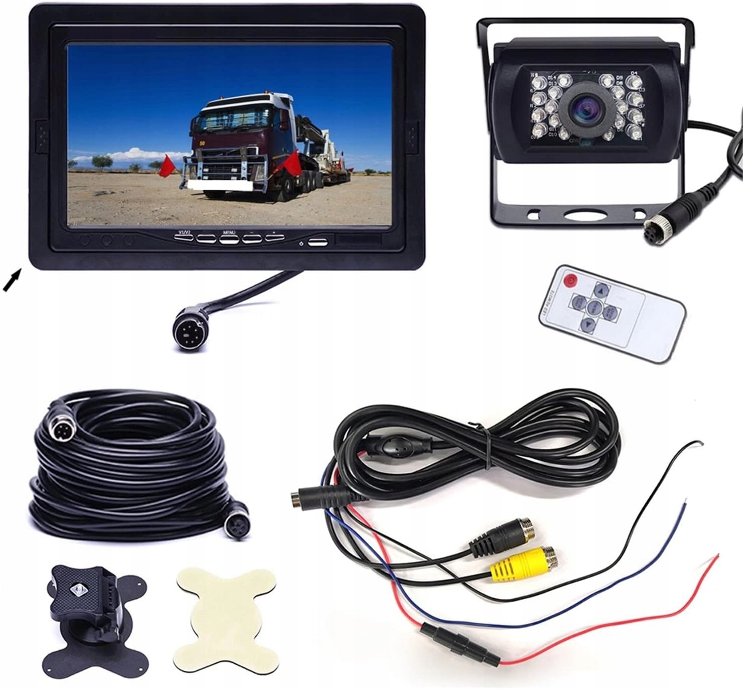 Couvací Kamera Monitor 7palcový Tft LCD Bus 10 m 12V/24V Držák