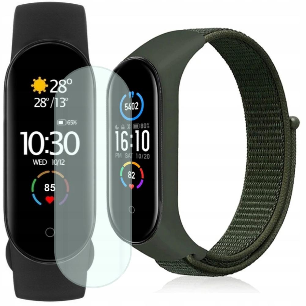 

Xiaomi MI Band 5 Opaska + Folia + Kolorowy Pasek