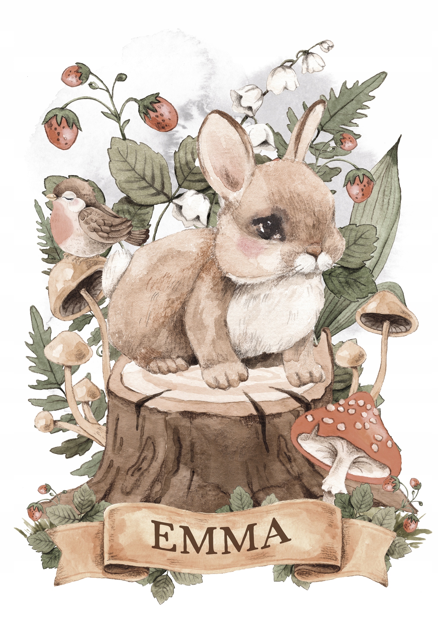 Плакат для детей BUDDIES metryczka, имя ребенка