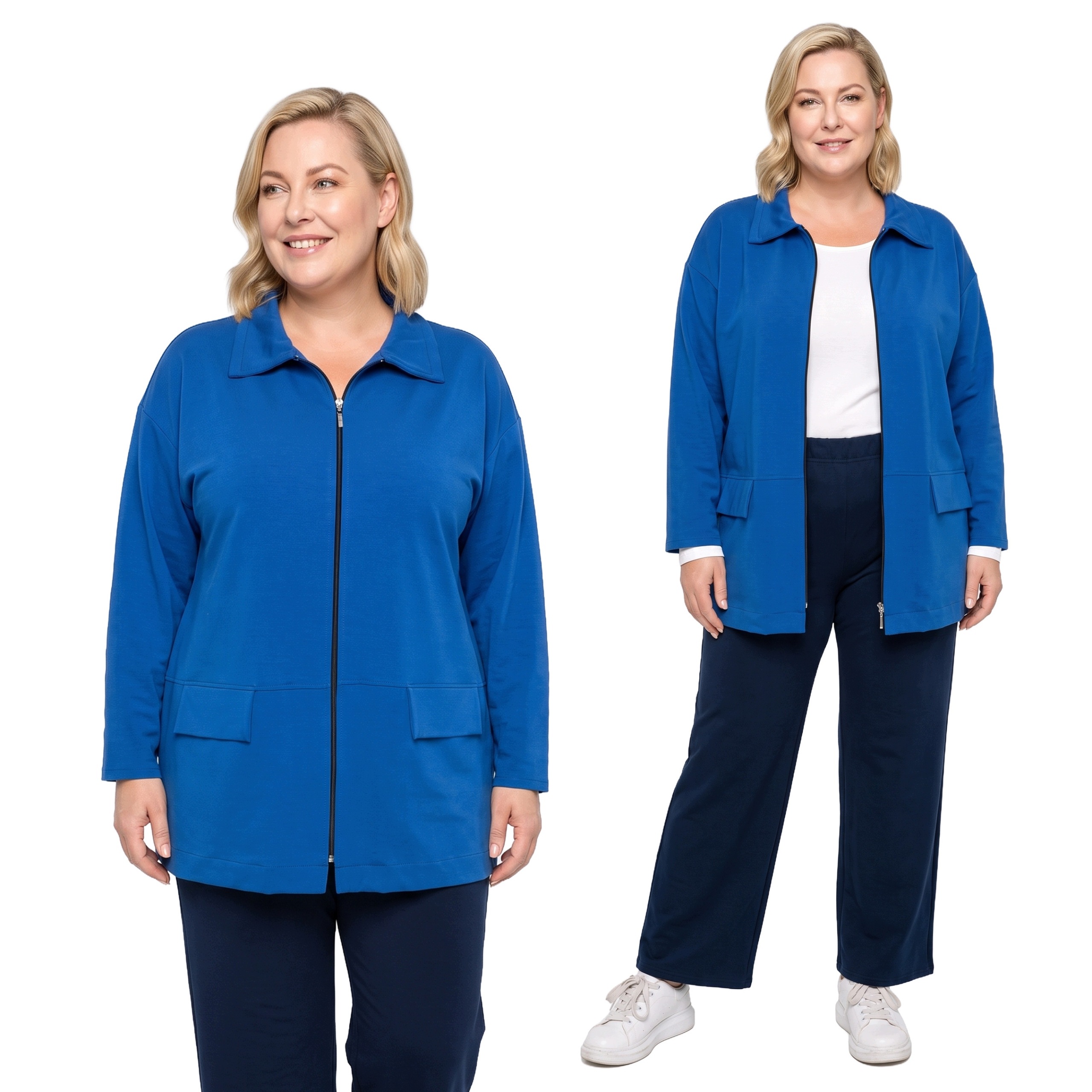 Chabrově-granátová teplákovka mikina s límečkem plus size velikost 60/62