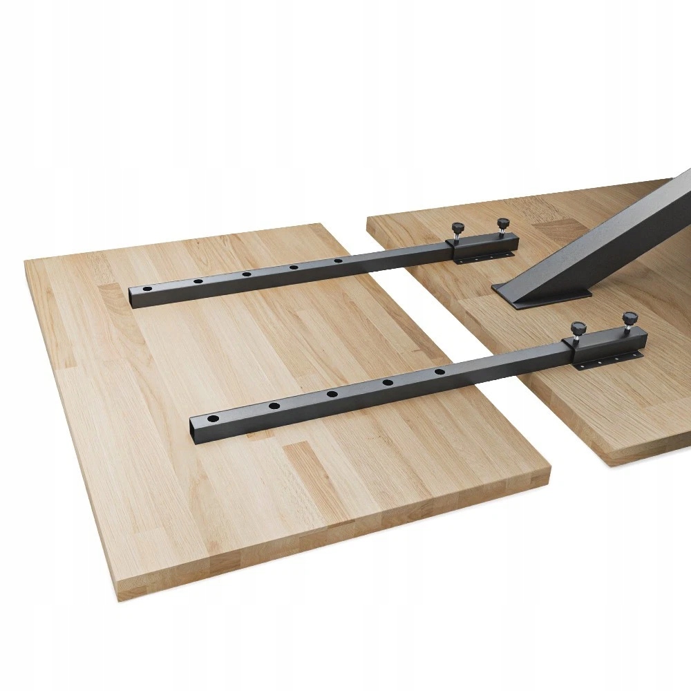 DOSTAWKI DO STOŁU METALOWE PRZEDŁUŻKI PROWADNICE 70CM KOMPLET 2 SZT. CZARNE